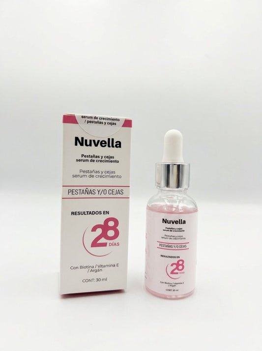 Nuvella™ | Sérum para Crecimiento de Pestañas y Cejas | Más Largas, Pobladas y Fuertes